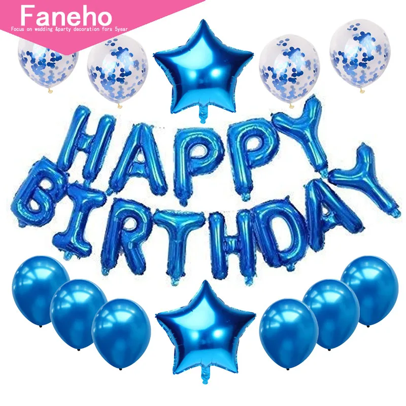 16 Inch Letter Happy Birthday balloon Party Decoration Kids Event Supplies helum balloons | Дом и сад