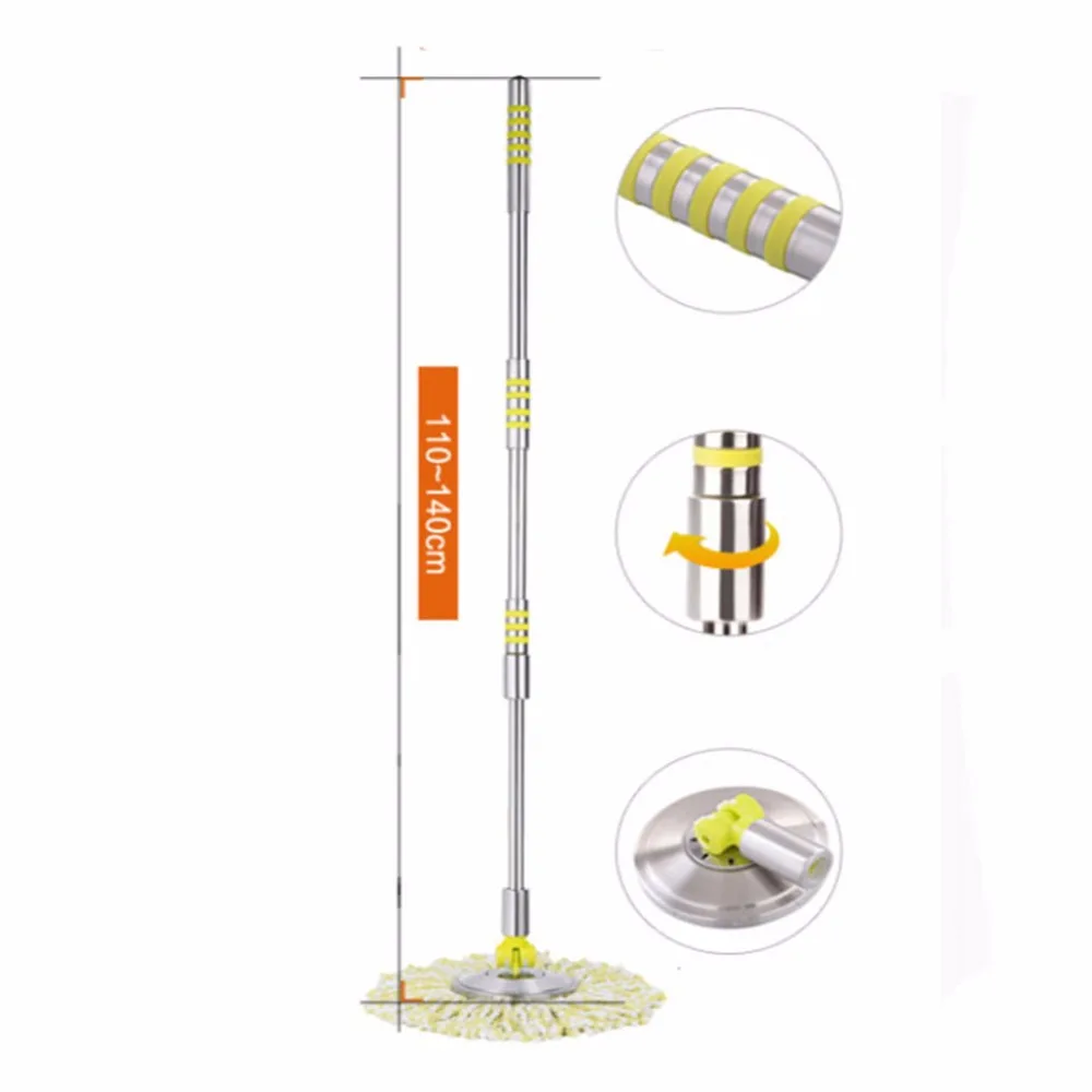 Легко отжимать и чистой микрофибры Швабра ведро мощность двойной привод отжима с