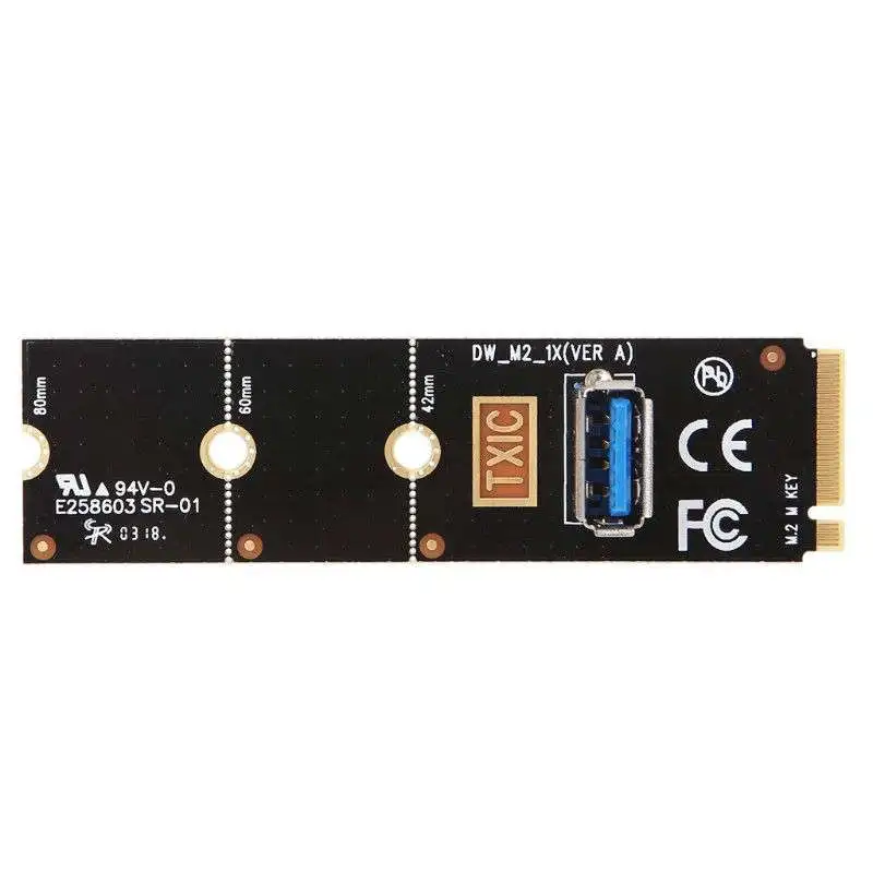 Плата расширения M.2 Ngff на Usb3.0 Pci E адаптер слота M2 для майнинга Btc/Eth|Платы