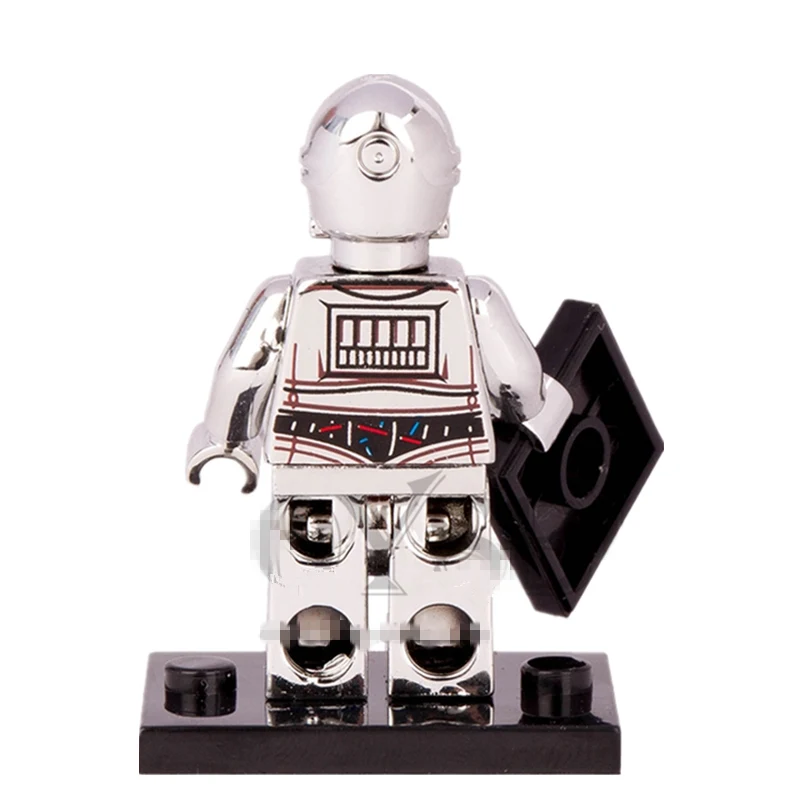 Одной продажи Звездные войны Щепка покрытием C3PO R2D2 Droid робот Trooper The Force Awakens minifig