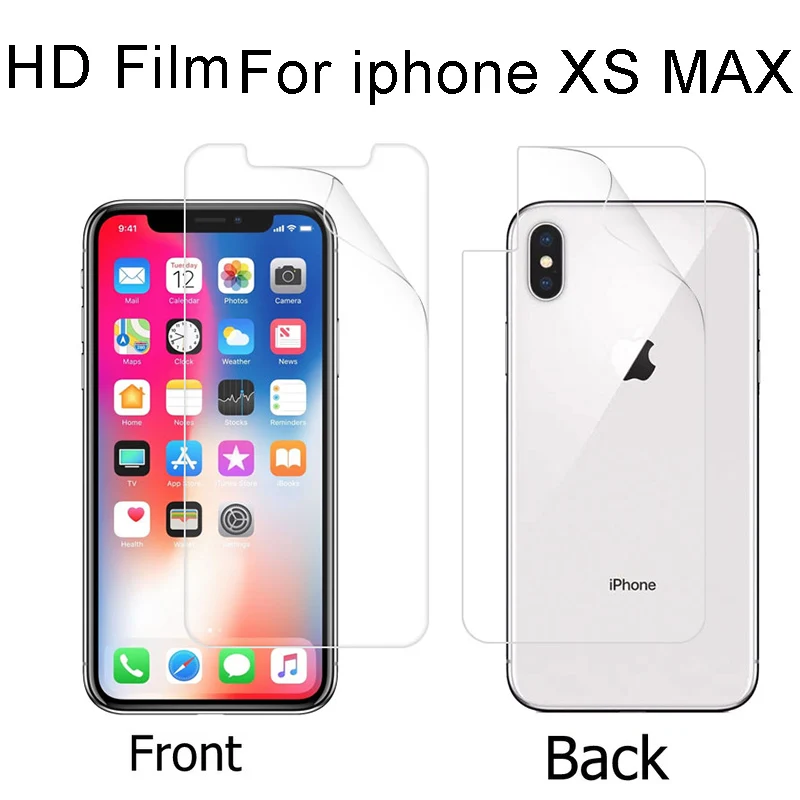 Передняя + задняя глянцевая пленка для Apple Iphone XS max XR A1921 A1920 A1984 матовая