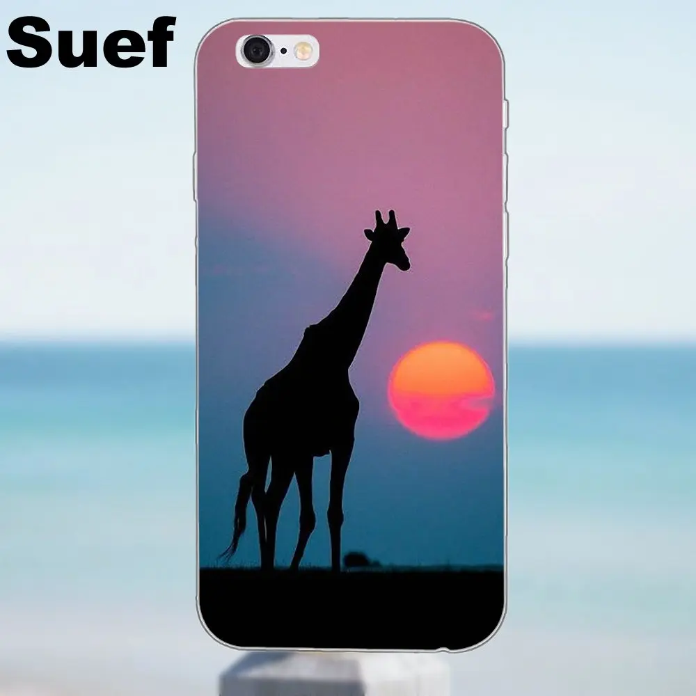 Suef милый жираф для iPhone 4 4S 5 5S 5C SE 6 6S 7 8 Plus X Samsung Galaxy A3 A5 J1 J3 J5 J7 2016 2017 мягкий крутой