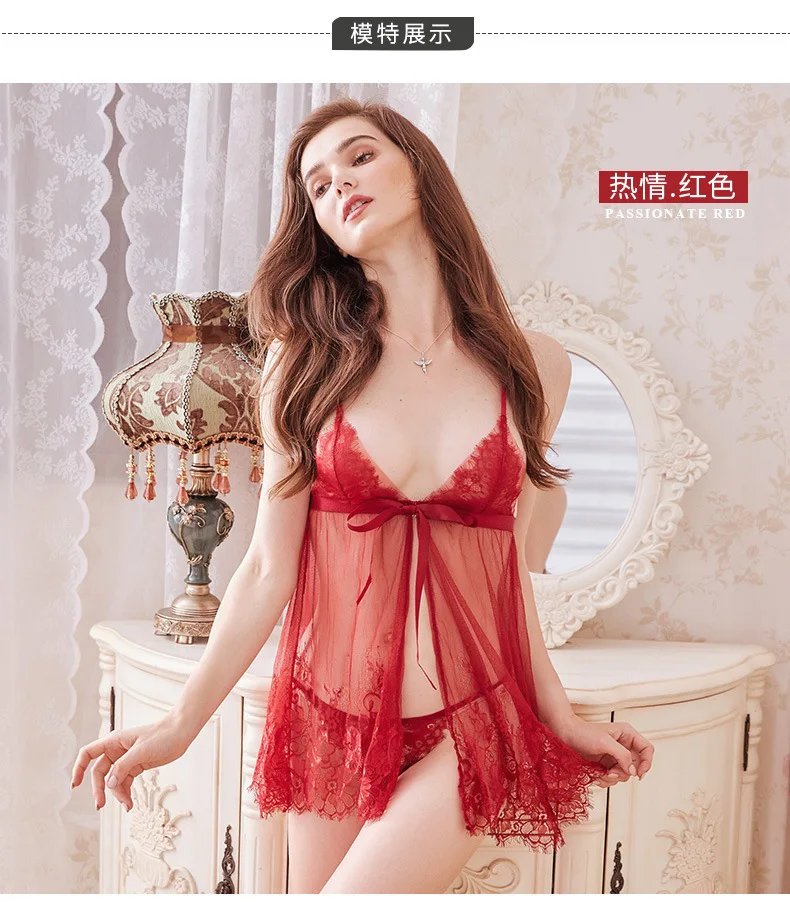 Lisacmvpnel открытая ночная рубашка с новым рисунком+ стринги, комплект-двойка с бретельками, Seyx Пижама для женщин