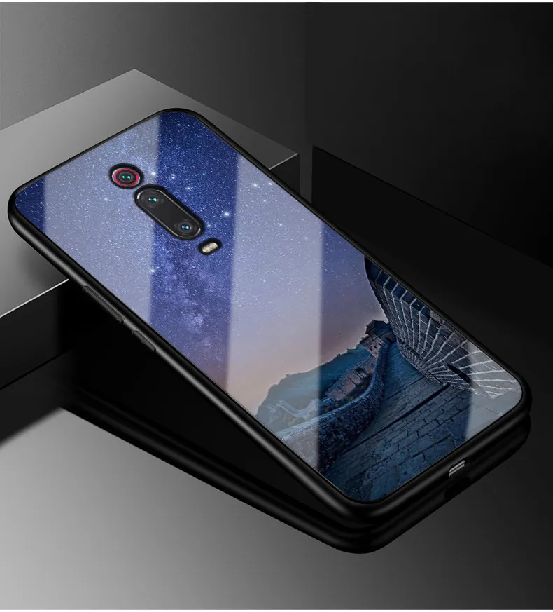 Для Xiaomi mi 9 T чехол mi 9 T Pro PC Пластиковый стеклянный чехол для телефона черный ТПУ бампер чехол для Xiaomi mi 9 T Pro mi 9 T mi 9 T Pro 6,39 чехол