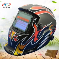 battery welding mask with gloves automatic tig mig auto darkening black welding helmet grinding eyes protection hd052233degy