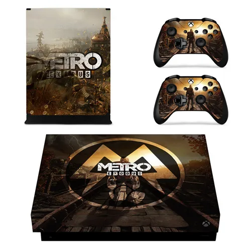 YSX1X2093 Игра Metro Exodus наклейка для microsoft Xbox One X консоль и контроллер для Xbox One X Кожа Наклейка виниловая - Цвет: YSX1X2093