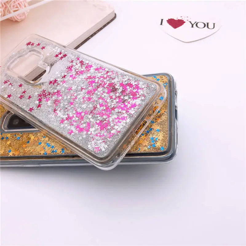 For Samsung Galaxy S9 Protector Bling Glitter Dynamic Liquid Quicksand Phone Case Plus S9+ Soft TPU Covers | Мобильные телефоны и