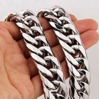 91113161921mm strong stainless steel silvercolorgold miami cuban curb link chain menwomen necklace or bracelet jewelry