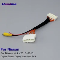for nissan kicks add 360 degree all round view parking rca adapter wire rear camera original display input cable