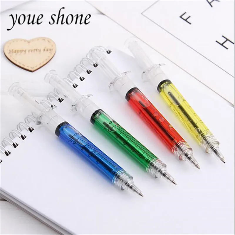 

1PCS/4PCS Funny Syringe Pen 0.7mm Ballpoint Pen Pen Ball Point Pen Toy Student Gift For Student Suppiles