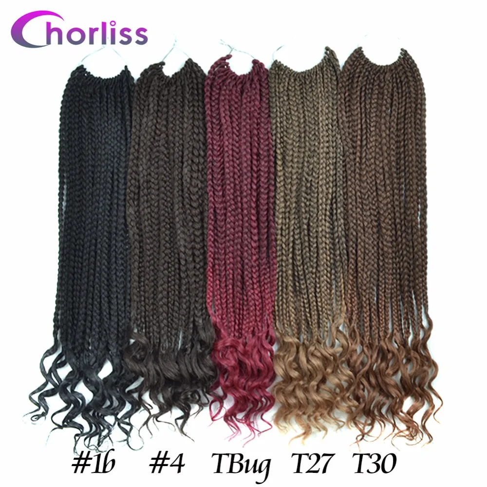 Косички Chorliss boddess Box плетеные крючком косички накладные волосы Омбре канекалон