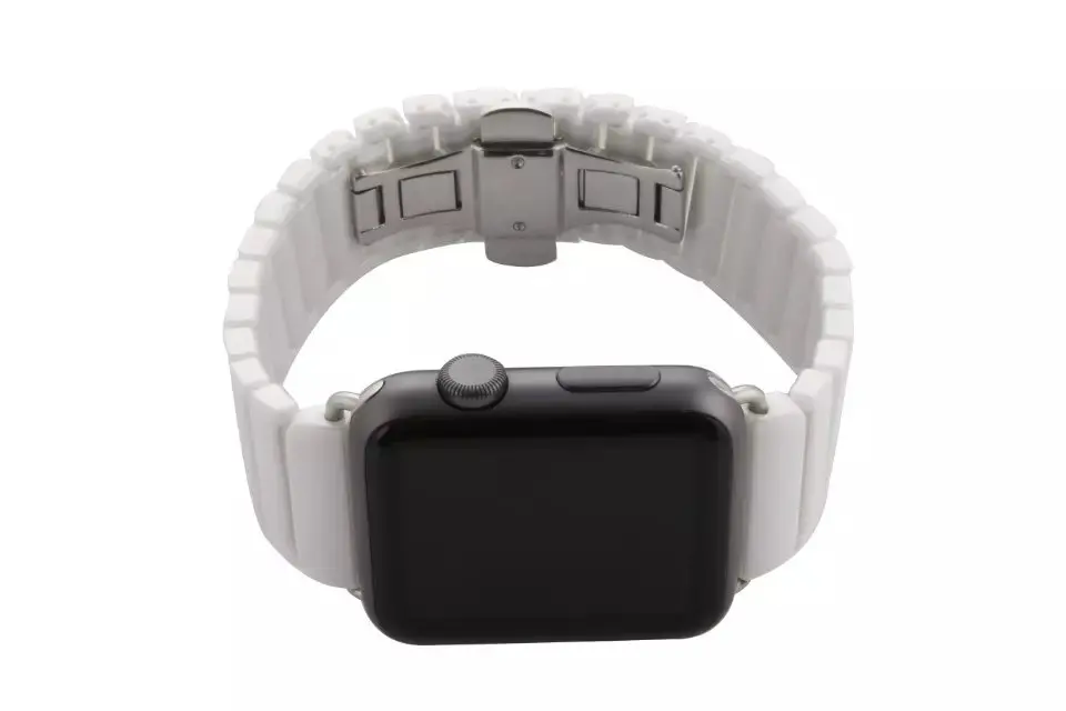 Браслет link для apple watch высококачественный керамический ремешок черного цвета 38/42