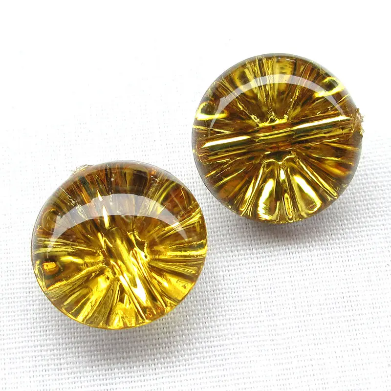 YELLOW CNCRAFT 10 шт./лот, прозрачные пластиковые пуговицы из смолы, полукруглые конфетные цвета, 13 мм, пуговицы в форме ромба для шитья - Цвет: YELLOW