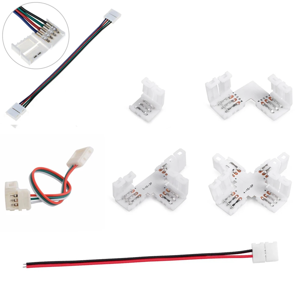 Фото Светодиодный разъем 2Pin 4pin 3PIN 5PIN RGB/rgbw один Цвет провод без пайки угол Светодиодный разъем 2Pin 4pin 3PIN 5PIN RGB/rgbw один Цвет провод без пайки угол