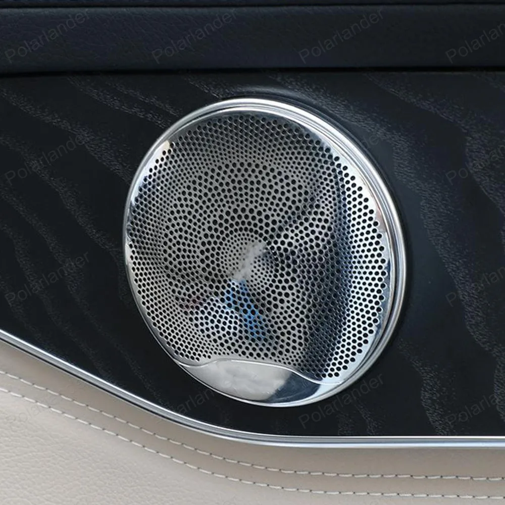 

4pcs stainless steel Audio Speaker Door Loudspeaker Horn Trim Cover Sequins For M/ercedes B/enz C180 C200L C260L car styling