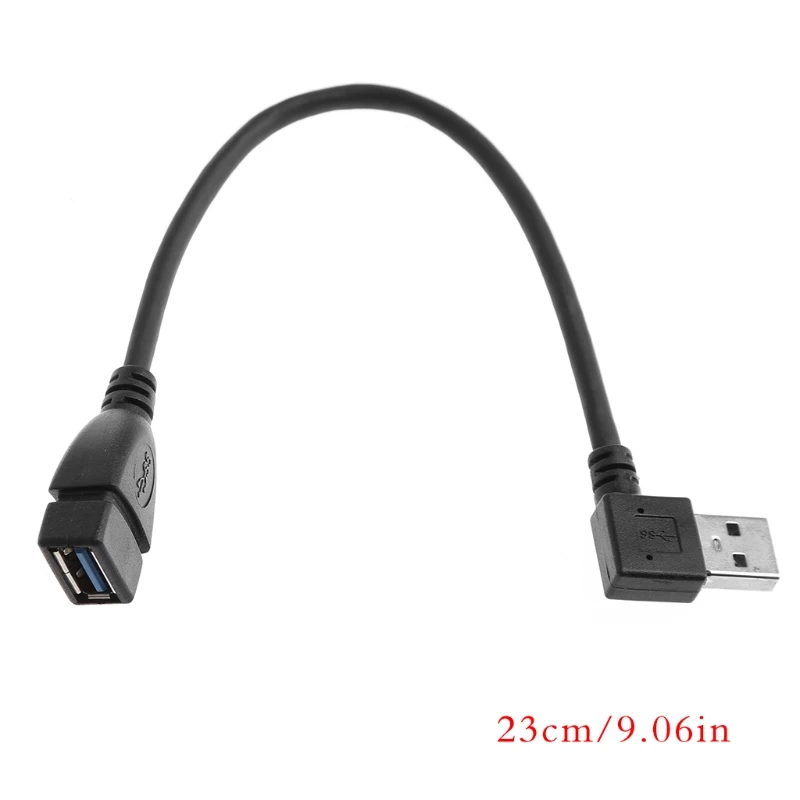 1 шт. USB 3 0 правый/левый угол 90 градусов удлинитель шнур кабели Прямая поставка