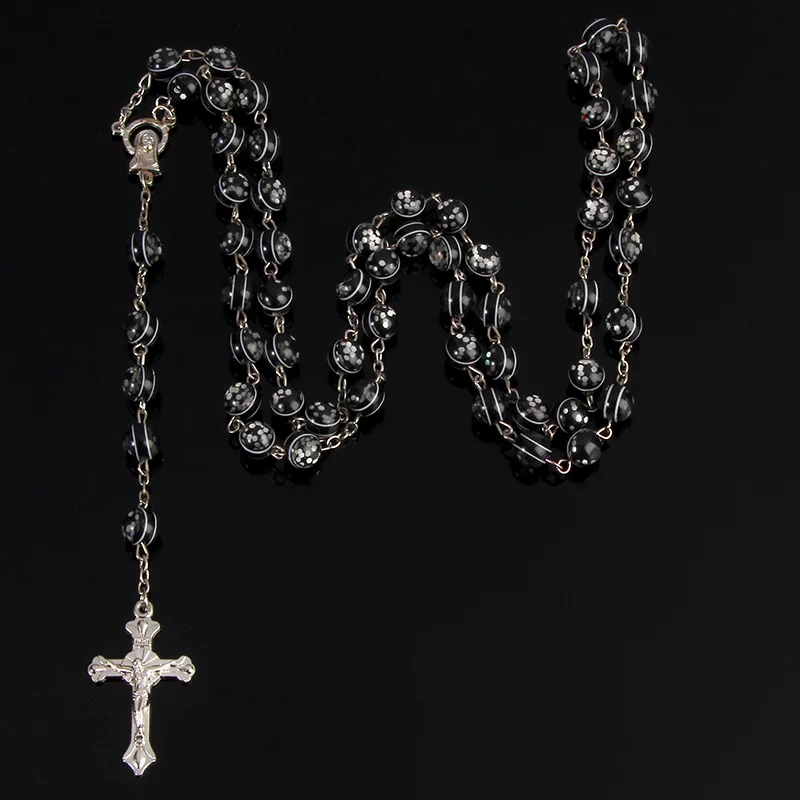 Цепочка с подвеской-крестом Иисуса Христа для мужчин и женщин длинная цепь