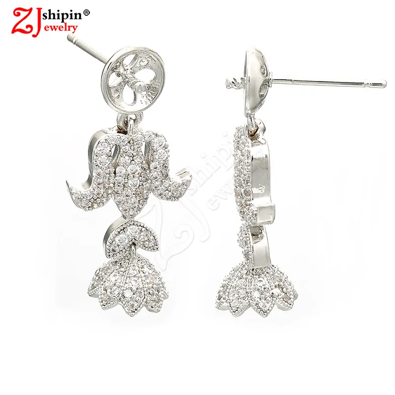 Серьги ZJSHIPIN из латуни с микро-инкрустированными фианитами аксессуары для