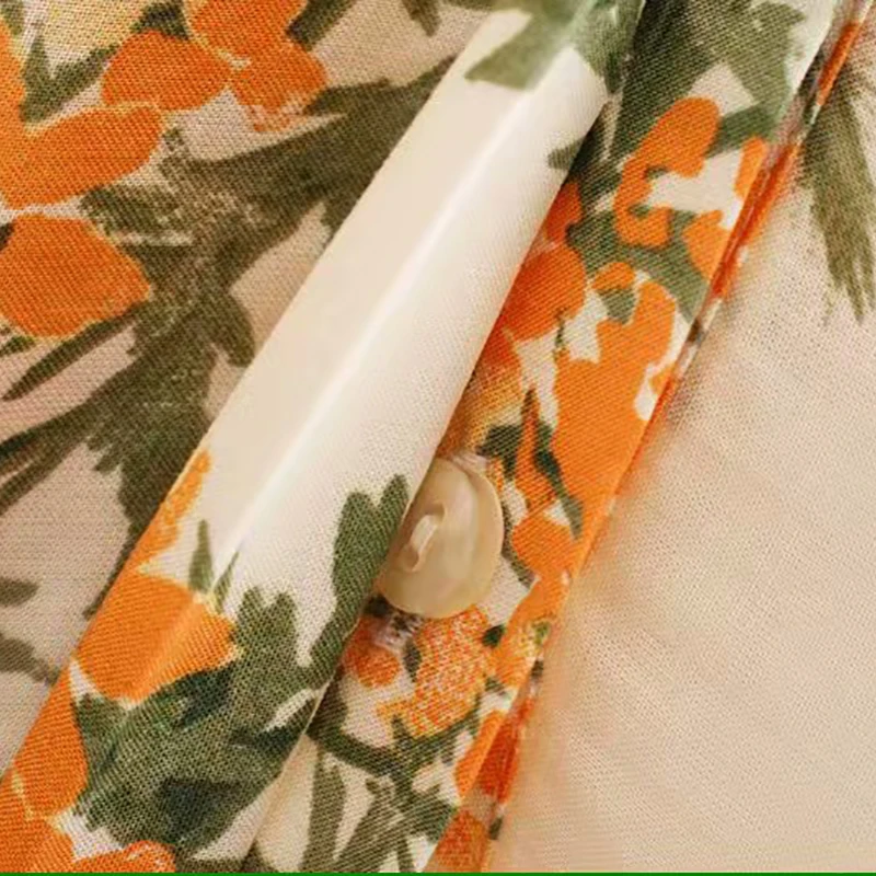 Женское милое платье средней длины в стиле пэчворк с цветочным принтом