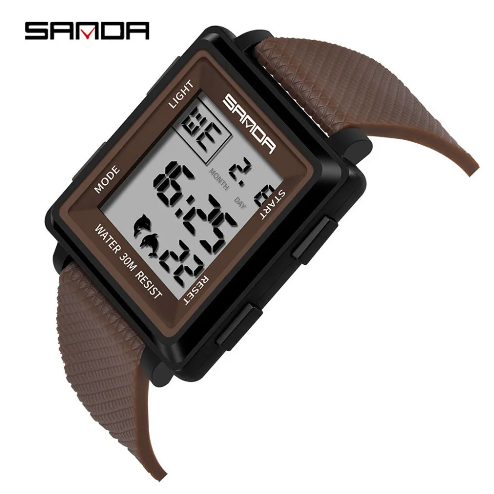 Мужские стильные часы Reloj relogio Saat цифровые часы лучший бренд роскошные квадратные relogio masculino спортивные противоударные часы хронограф# A