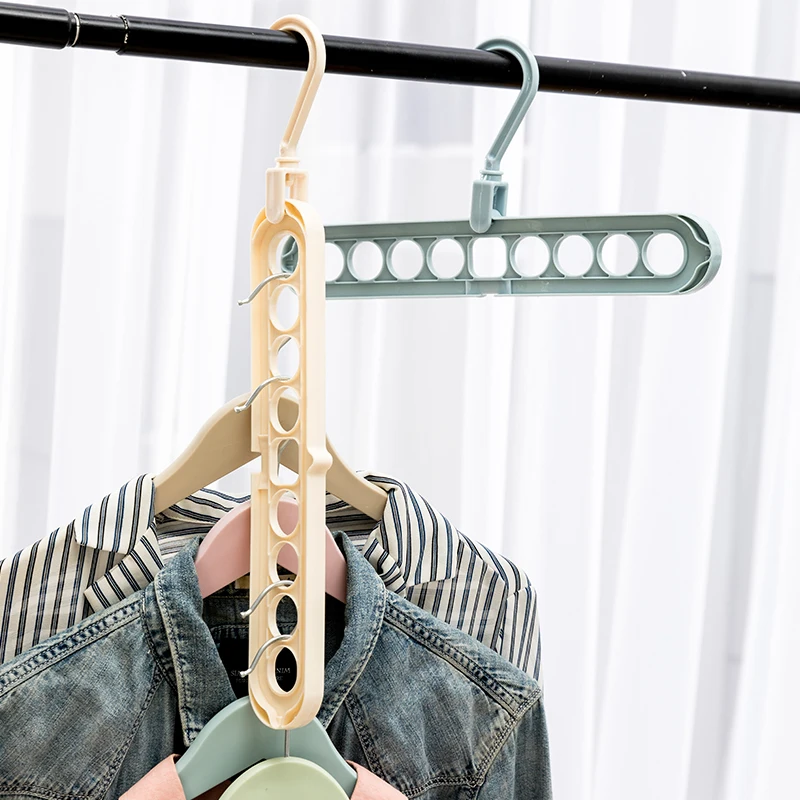 

BalleenShiny Multifunctional Storage Hanger Magic Indoor Wardrobe Hanger Outdoor Hanging Hanger Plastic Storage Hook