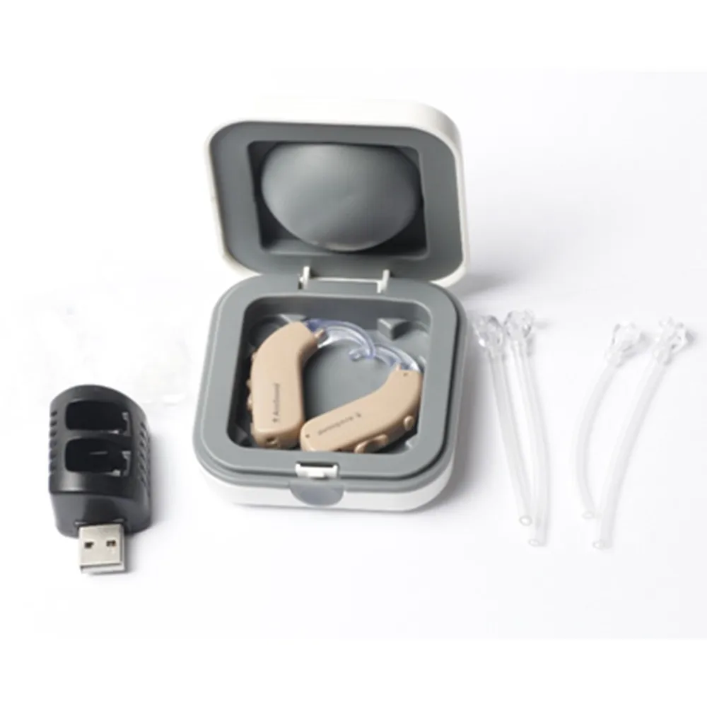 Acosound 1 Pair/lot USB Rechargeable Hearing Aid cheap powerful Sound Amplifier For The Elderly Portable BTE Deaf Ear Care | Красота и