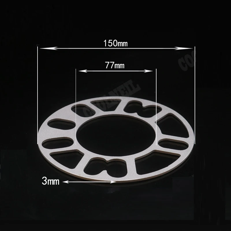 3 мм автомобиля Алюминий легкосплавные колесные проставки панель прокладок для 4