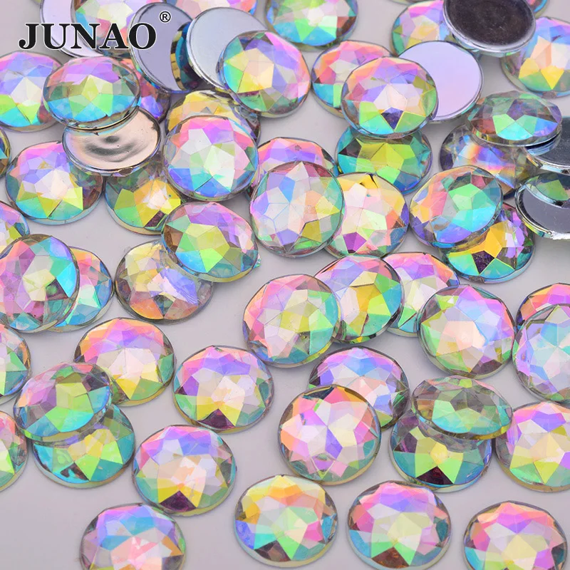 JUNAO 6 8 10 12 14 18 20 25 30 мм Кристальные круглые стразы акриловые хрустальные бусины не