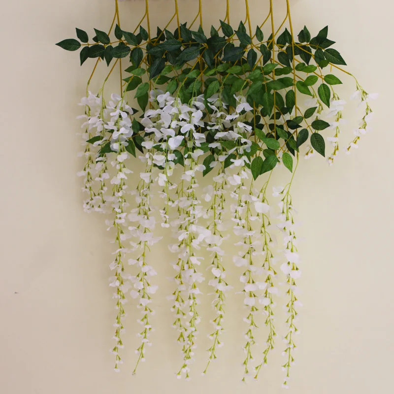 melhor 2016 Nova Decoração Do Casamento Wisteria Vine Garland Simulação Artificial Flores De Seda Rattan Para Casa Natal Decoração Do Casamento Do Jardim