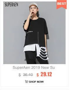 SuperAen, летняя новая футболка в Корейском стиле, Женская хлопковая Футболка с рукавом летучая мышь, женская футболка с коротким рукавом