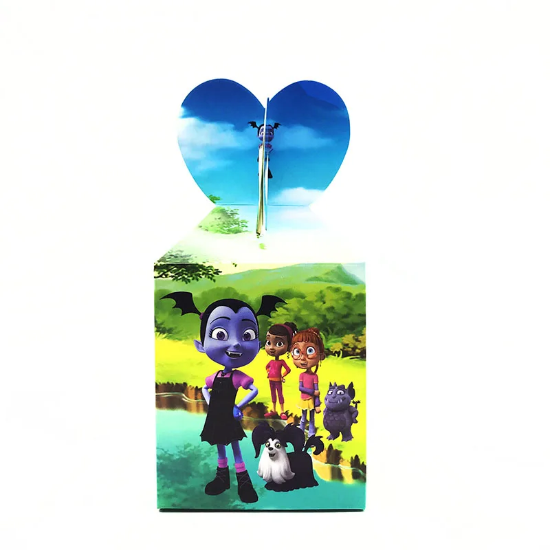 12 шт Vampirina Печатные коробки для конфет на день рождения вечерние украшения тема