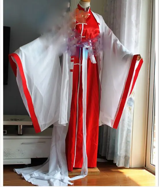 Le Zheng Ling Remember красный Лотос белый мужской костюм Hanfu Prince Scholar Cos Вокалоид персонаж