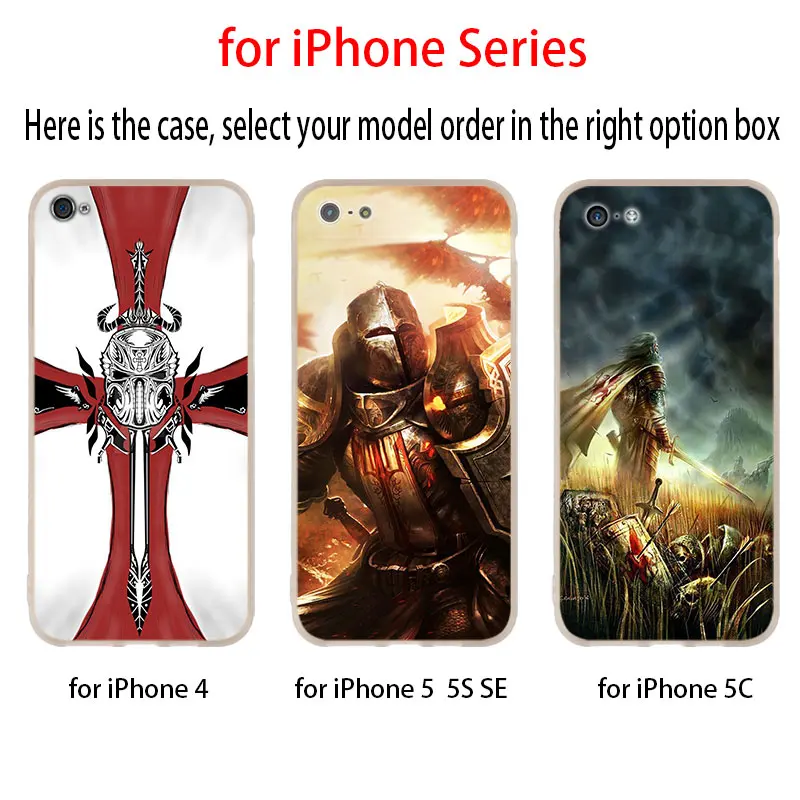 Силиконовый мягкий чехол crusaders для iPhone 11 12 Pro X XS Max XR iphone 8 7 6 Plus 5 5s SE 2020|Бамперы| |