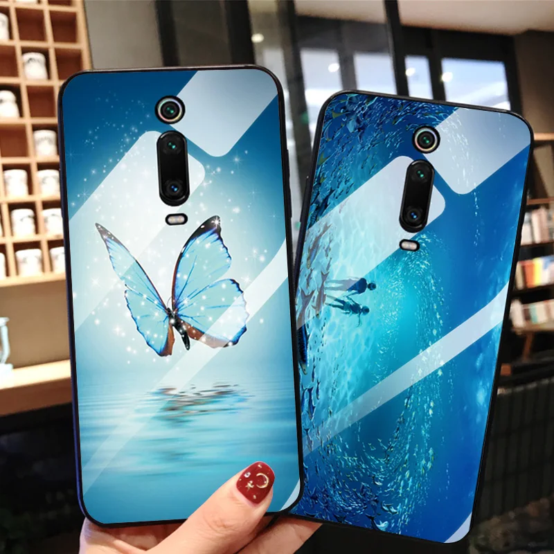 Чехол YOUVEI для телефона Coque Xiaomi Redmi K20 чехол из закаленного стекла окрашенный