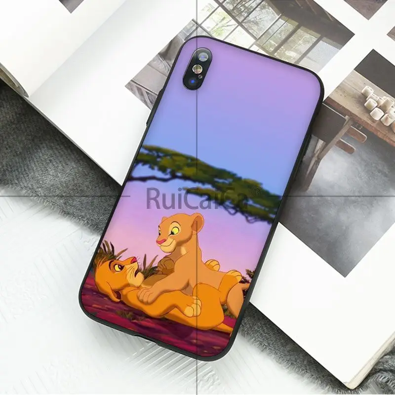 Чехол для телефона Ruicaica The Lion King черный мягкий чехол iPhone X XS MAX 6 6s 7 7plus 8 8Plus 5 5S SE XR |