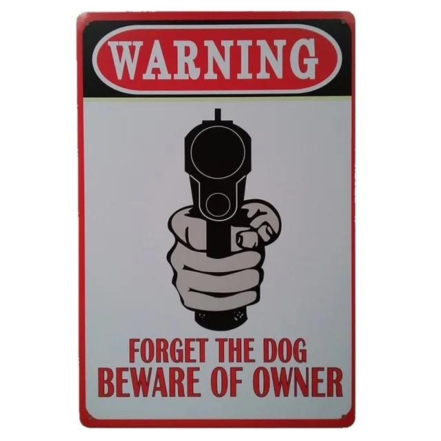 Retro European-style Warning Signs Metal Painting Home Wall Art Bar Craft Personality Iron Sheet | Дом и сад