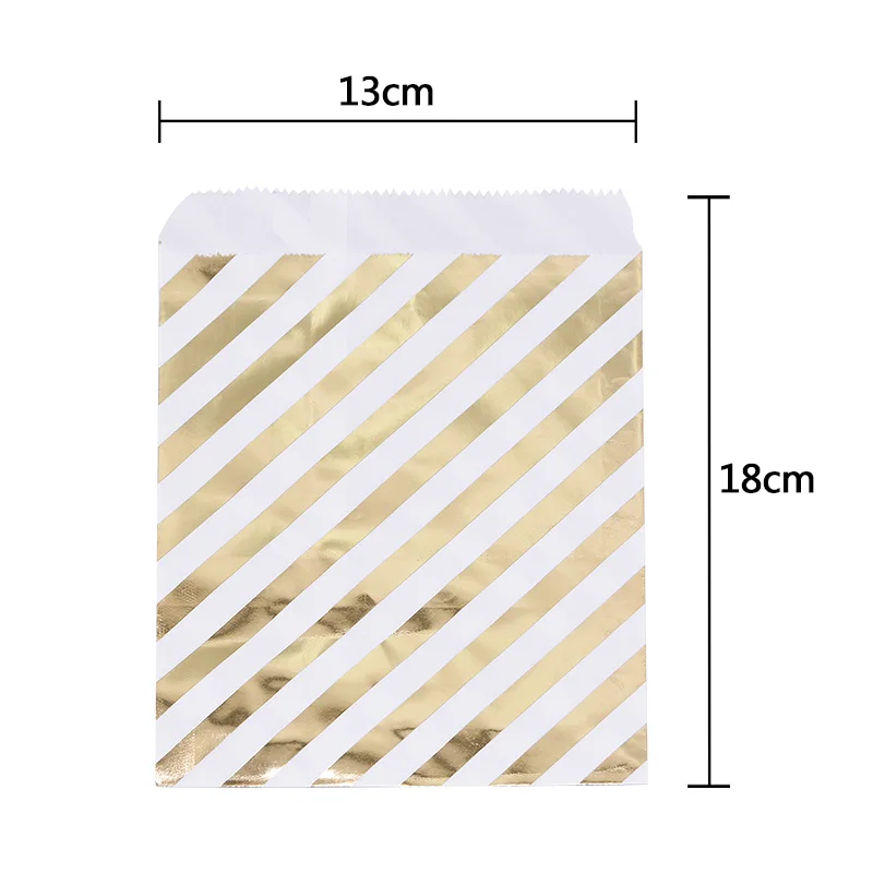 25/50pcs Striped Polka Dot Paper Candy Bags Popcorn Gift Bag Food Cookies Packaging Supplies Wedding Festival Party Decoration 7 | Дом и сад
