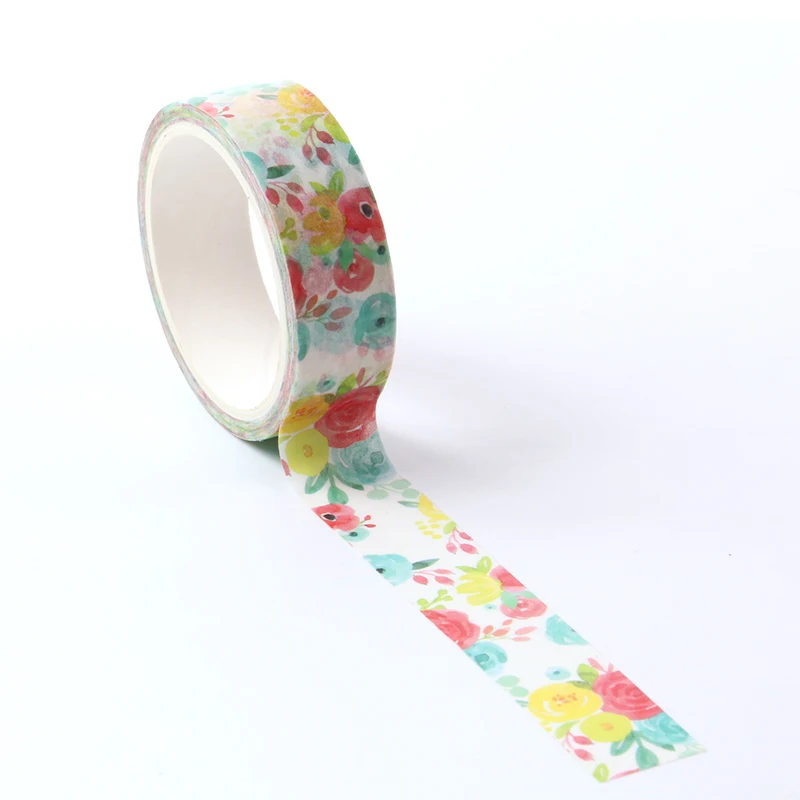 1 Маскировочная лента Washi цветные бумажные Маскировочные ленты с цветами