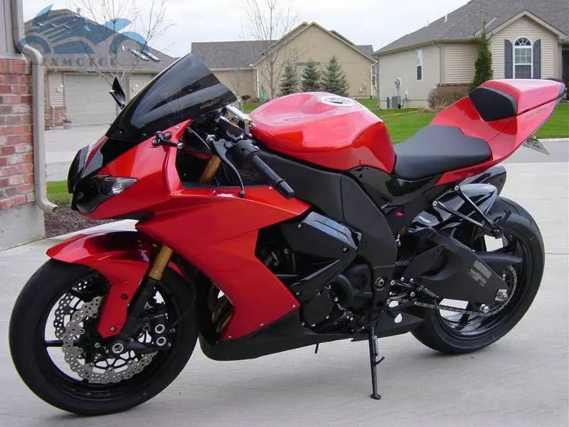 Комплект обтекателей для мотоциклов 2008 2009 2010 Kawasaki ZX10R красного черного цветов Ninja