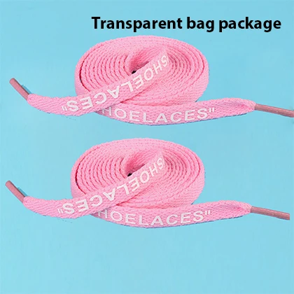 Leyou/двухсторонние шнурки с надписью «Shoelaces», белые шнурки для обуви «сделай сам», спортивная обувь на плоской подошве, разноцветные шнурки, новая мода - Цвет: Pink2