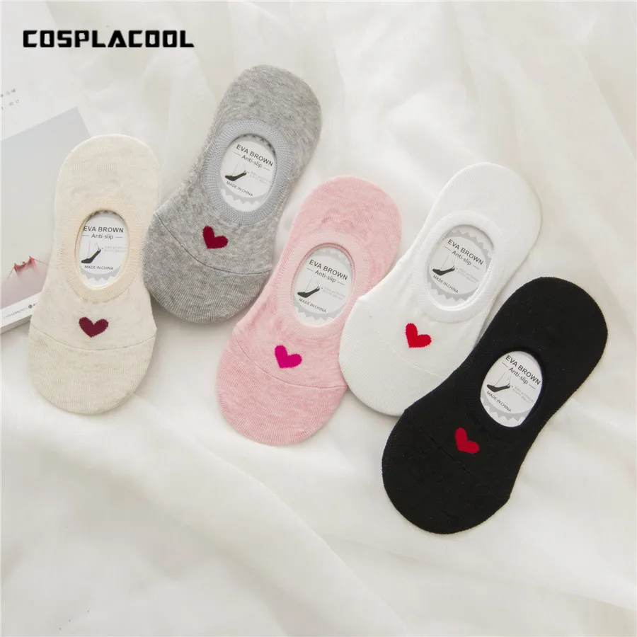 2017 модные весенние Нескользящие силиконовые невидимые женские Носки ярких