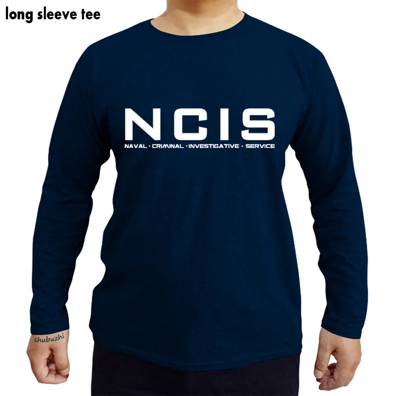 Футболка NCIS Полицейская телешоу крутой логотип 100% хлопок shubuzhi мужские хлопковые