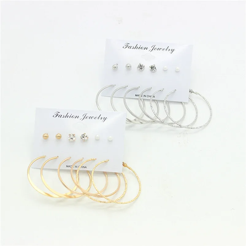 Женские акриловые серьги пусеты ADOLPH 2017|stud earrings set|earrings setball stud |