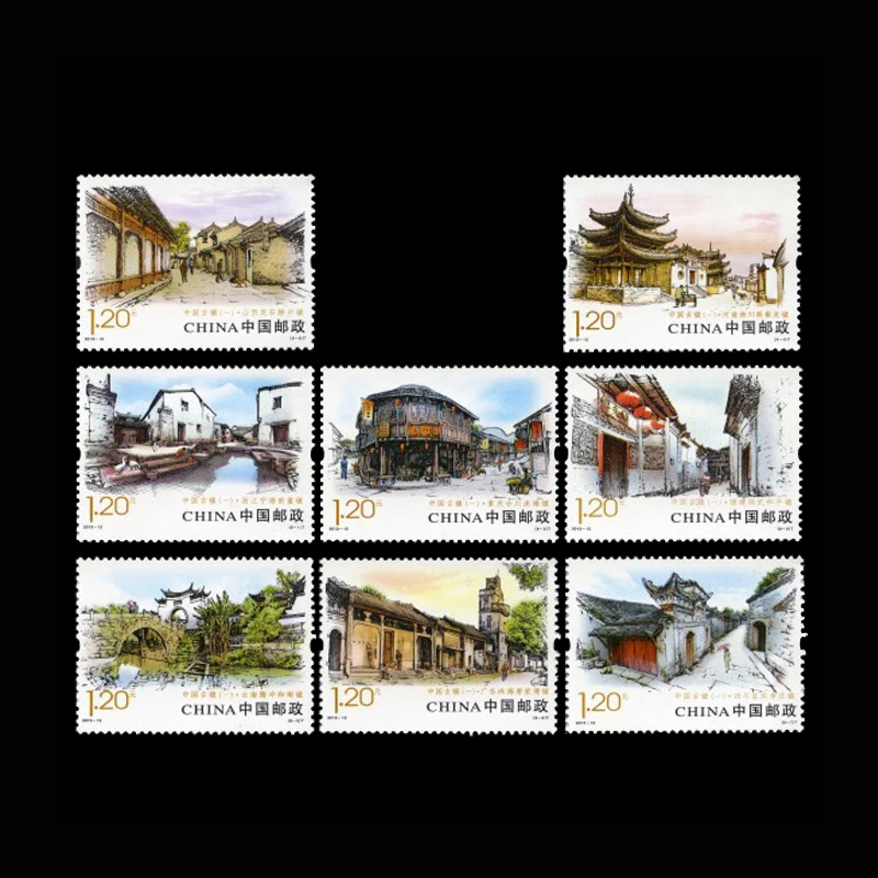 8 шт./компл. самое красивое здание в древнем китайском городе китайские почтовые