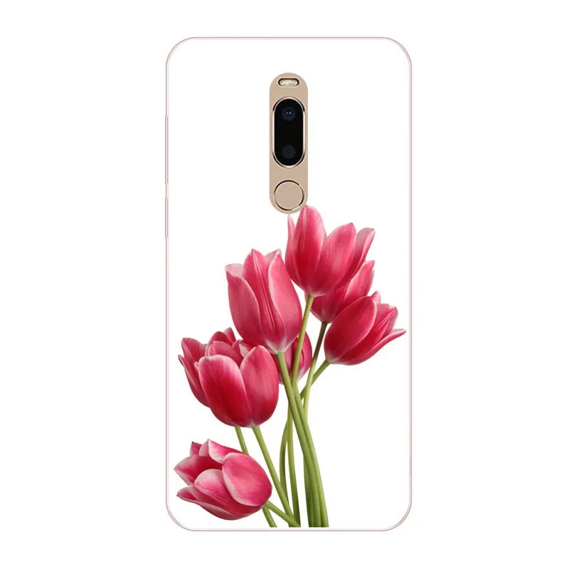 meizu note 8 Case Silicon chrysanthemum Painting Soft TPU Back Cover for m8 Phone protect Bags shell |
