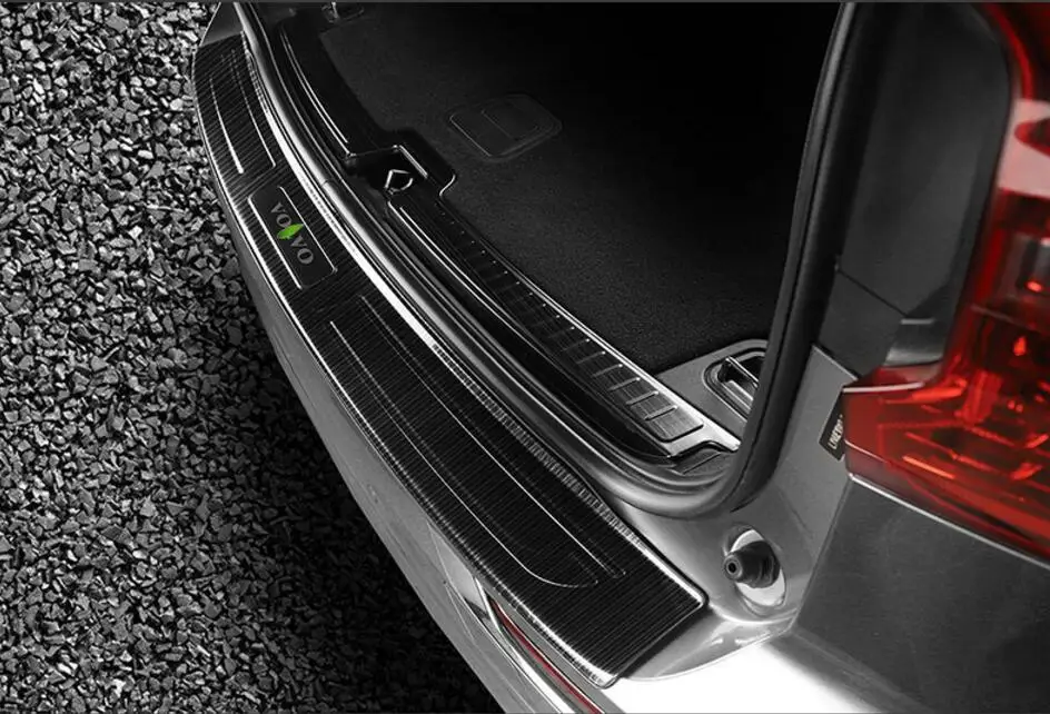 Для VOLVO XC60 2018 2019 Accessori Авто 1/2 Interno в Acciaio Inox Posteriore загрузки Tronco Proteggere Piastra
