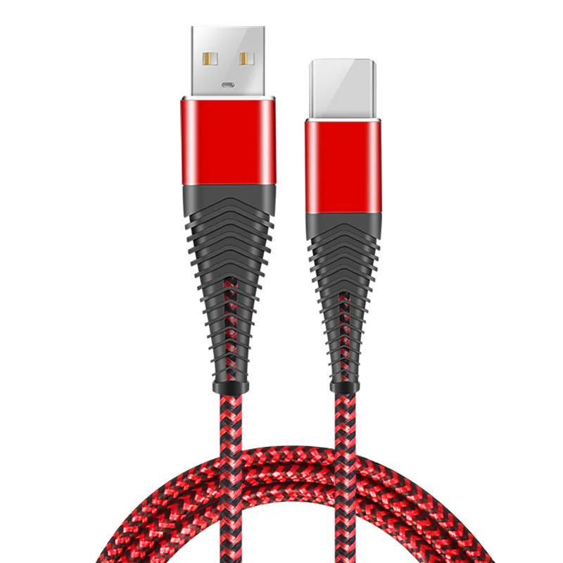 Coolreall 2.4A кабель для быстрой зарядки type-C кабель для зарядки и синхронизации данных type-C кабель usb type C для samsung S9 huawei Honor Note 9 - Цвет: Красный