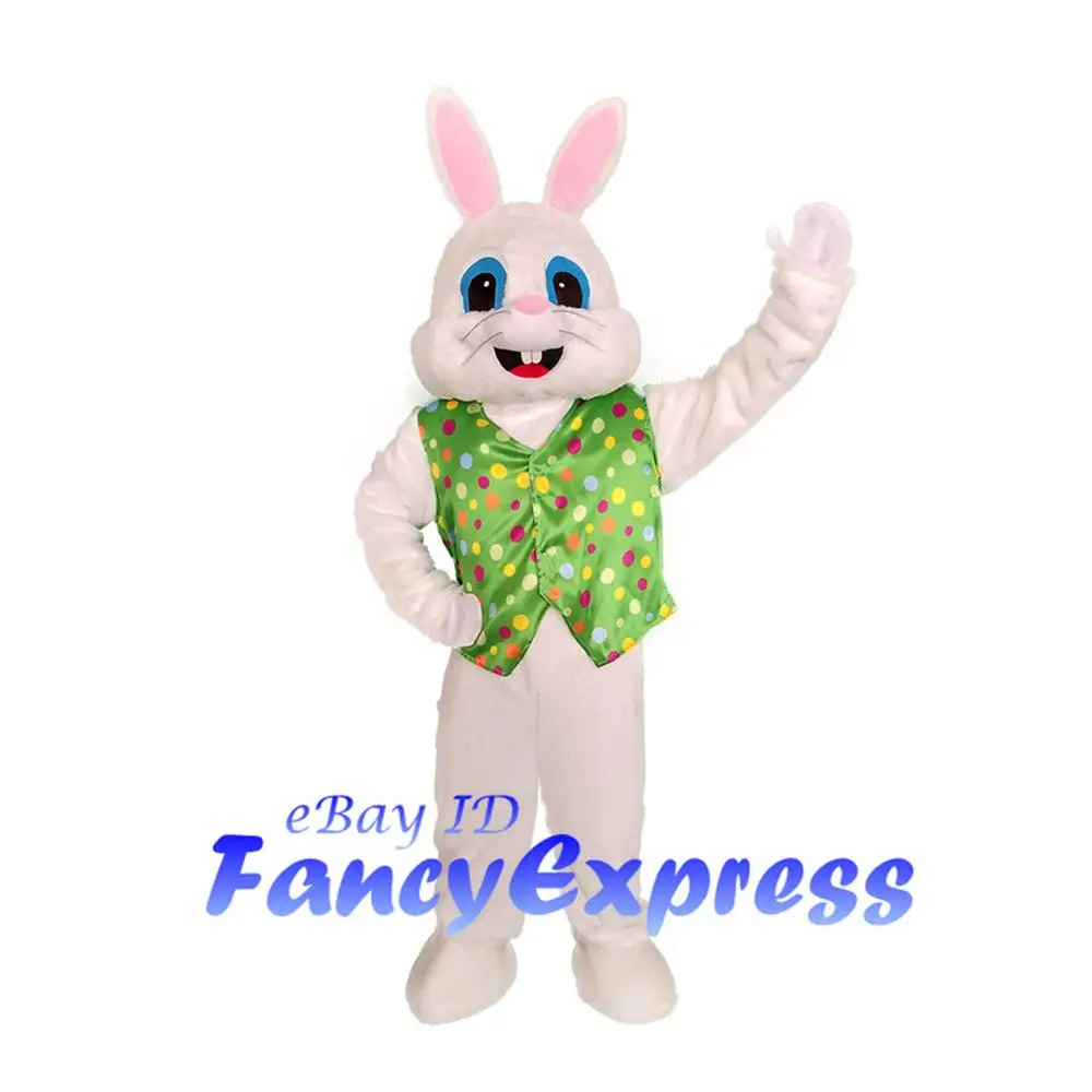 Easter Bunny Mascot Costume Rabbit Birthday Party Character Fancy Dress Adult Size Outfit |
