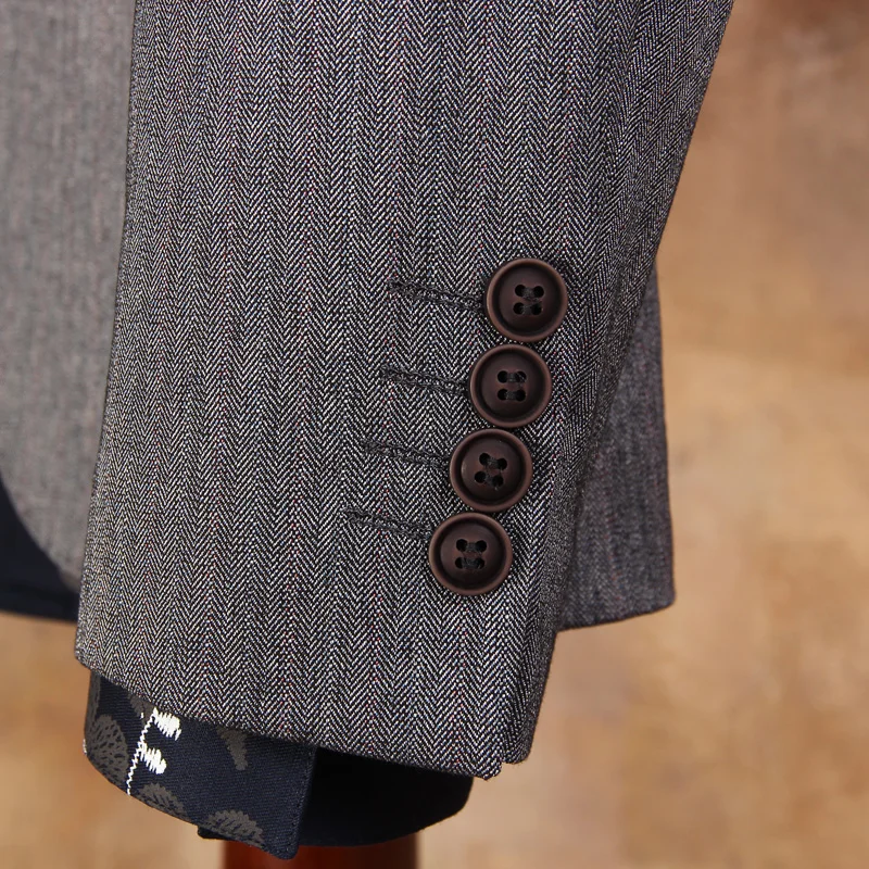 Новое поступление 2019 модные банкетные свадебные костюмы Блейзер мужской серый