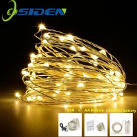 led string light cooper wire usb fairy warm white garland home christmas wedding party decoration powered by battery 2pcslot